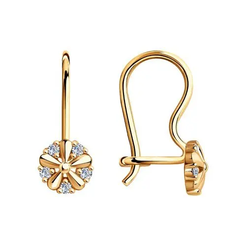Серьги детские из позолоты