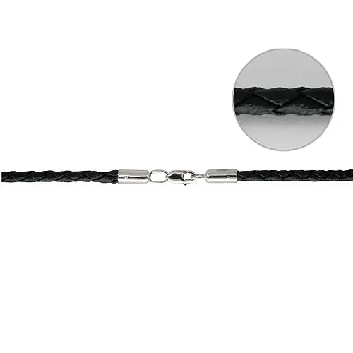 Цепь шнурок из серебра