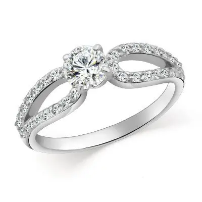 Кольцо декоративное из серебра