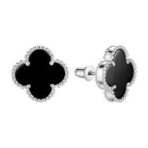 Серьги пуссеты из серебра вид 1