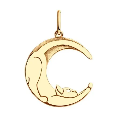 Подвеска декоративная из красного золота