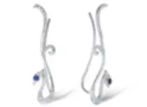 Серьги зажимы из серебра