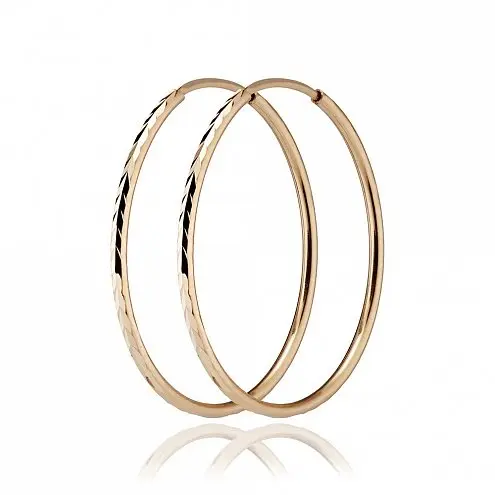 Серьги конго из красного золота