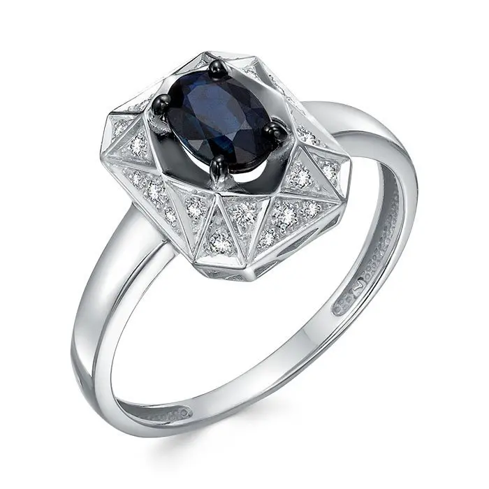 Кольцо декоративное из белого золота