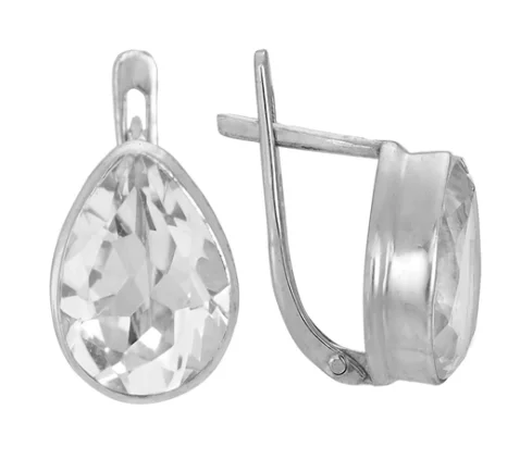 Серьги с английским замком из серебра