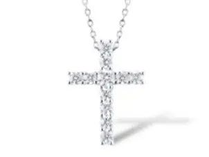 Подвеска декоративный крест из серебра