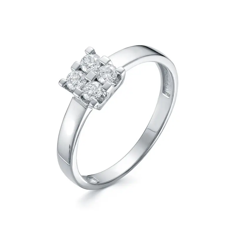 Кольцо декоративное из белого золота