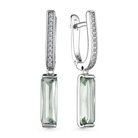 Серьги подвесные из серебра