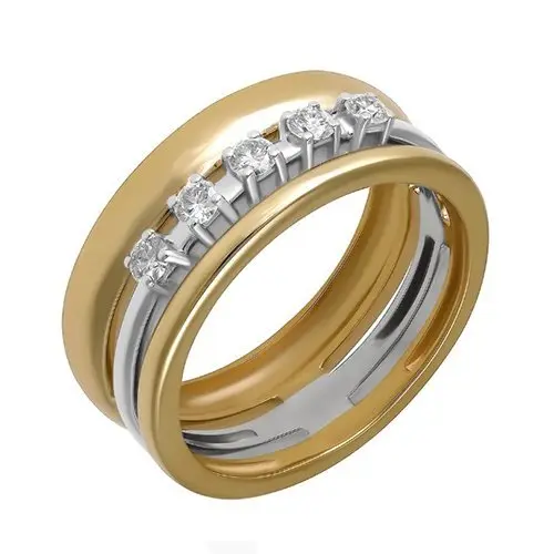 Кольцо декоративное из желтого золота