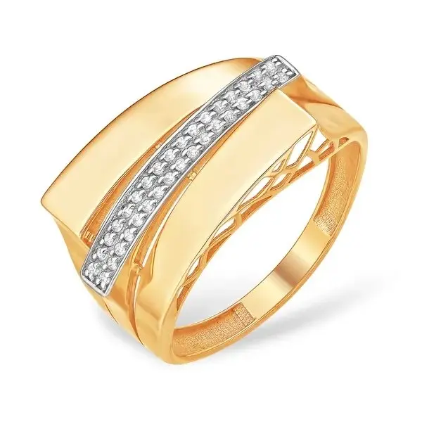 Кольцо декоративное из красного золота