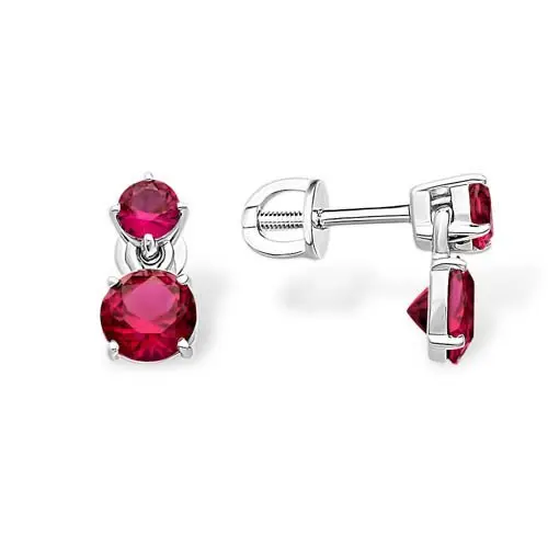 Серьги пуссеты из серебра