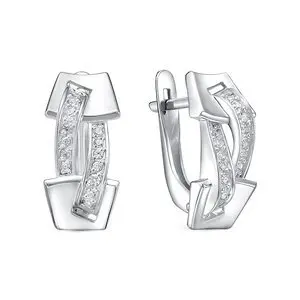 Серьги с английским замком из серебра