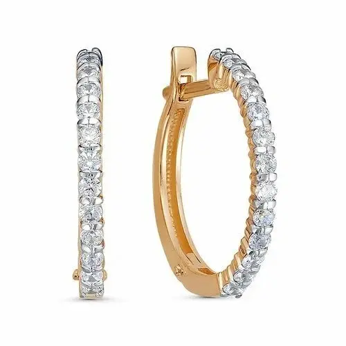 Серьги с английским замком из красного золота