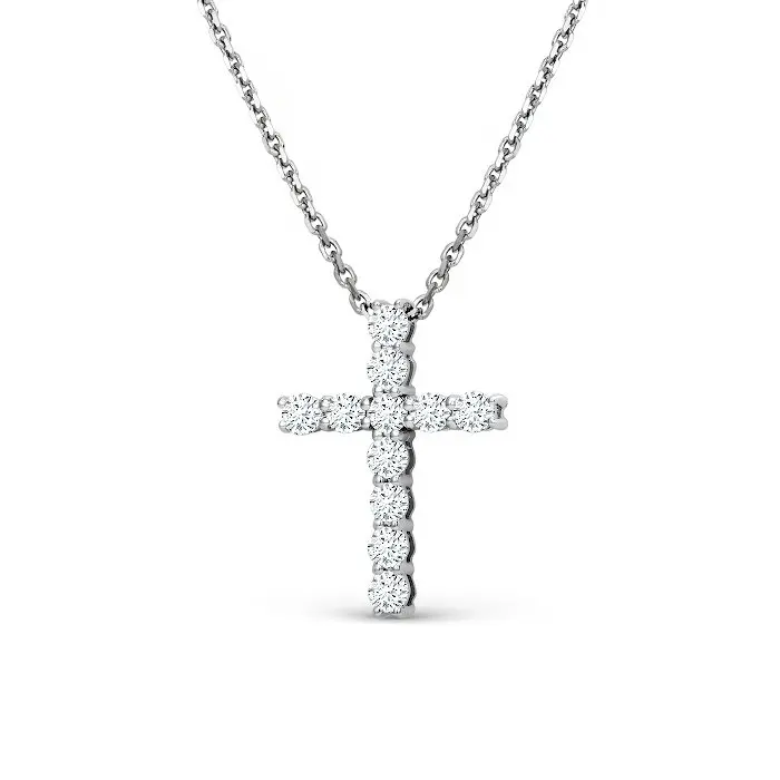 Цепь колье из белого золота