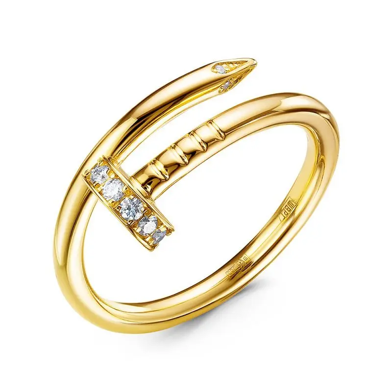 Кольцо декоративное из желтого золота