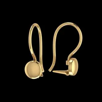 Серьги детские из красного золота