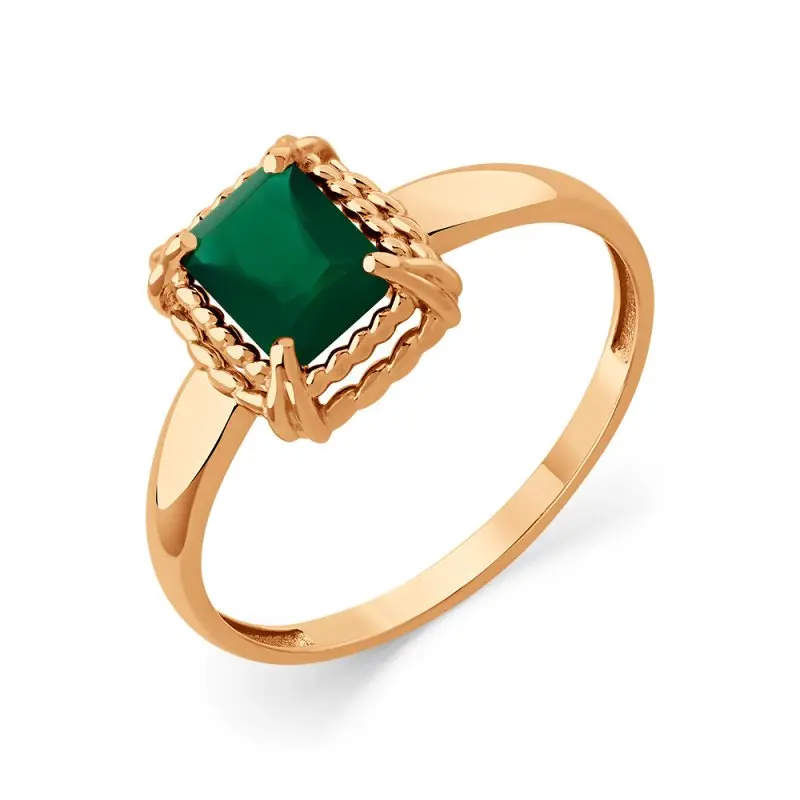 Кольцо декоративное из красного золота