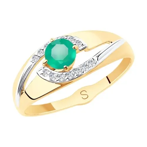 Кольцо декоративное из красного золота