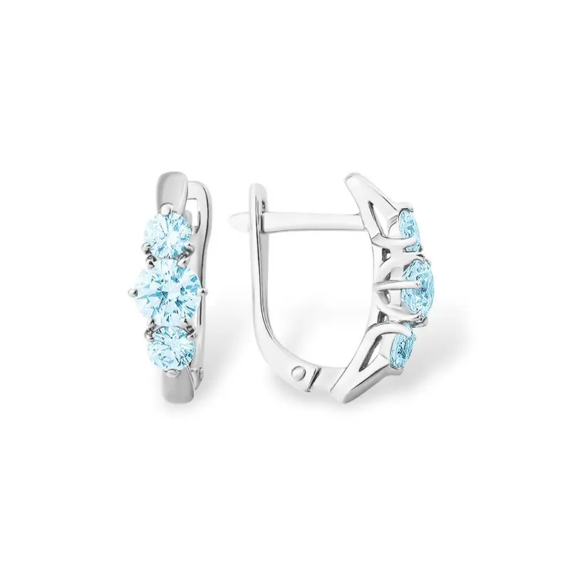 Серьги с английским замком из серебра