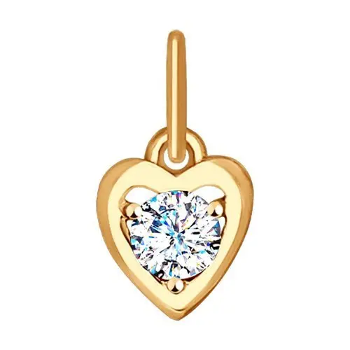 Подвеска декоративная из красного золота вид 1