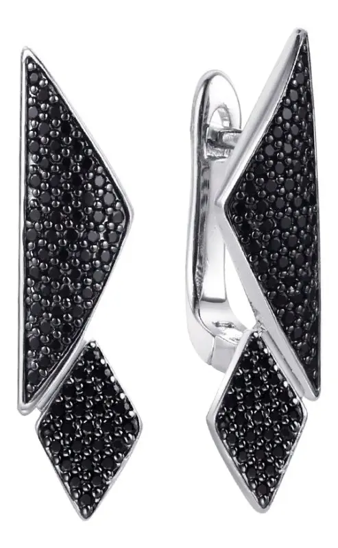 Серьги с английским замком из серебра