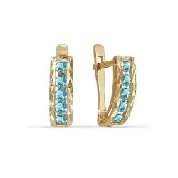 Серьги детские из красного золота