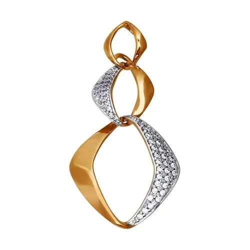 Подвеска декоративная из комбинированного золота