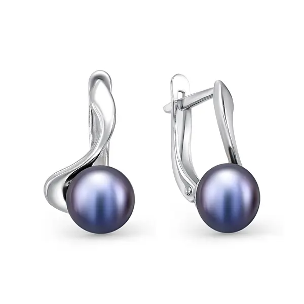 Серьги с английским замком из серебра
