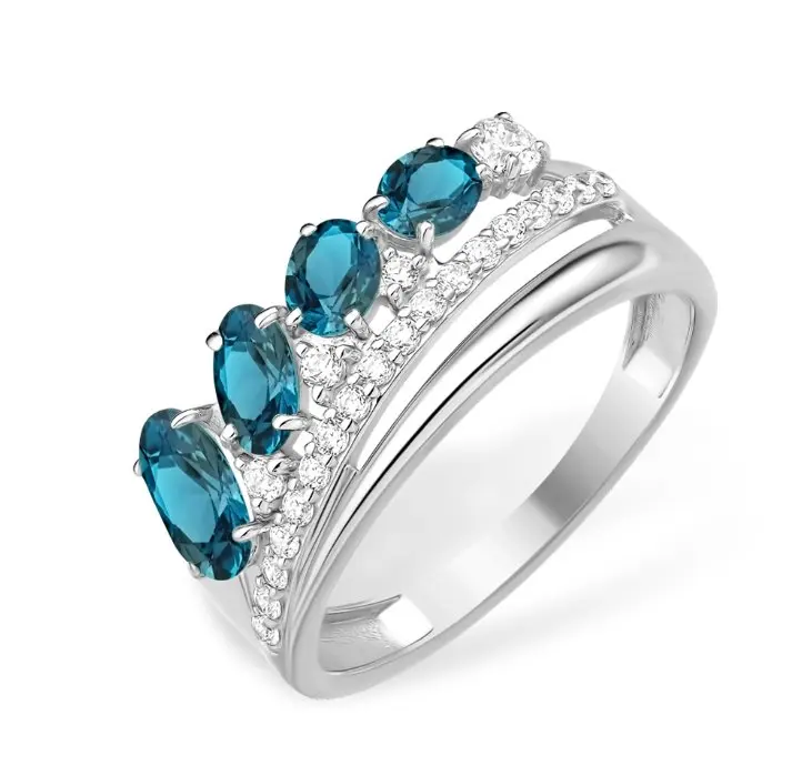 Кольцо декоративное из серебра