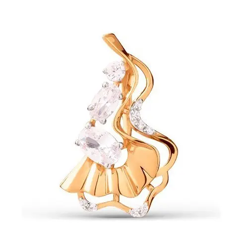 Подвеска декоративная из красного золота