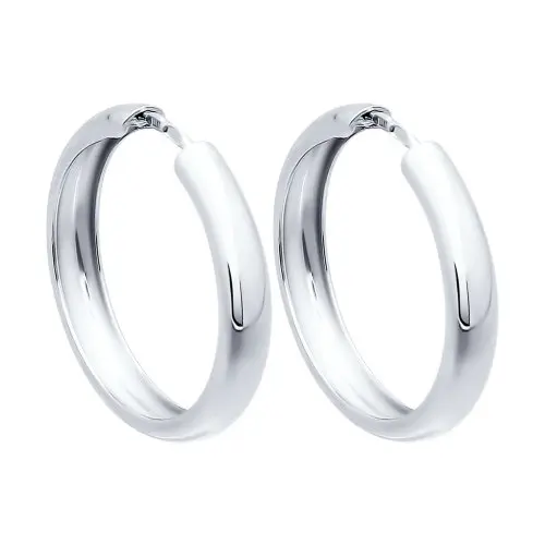 Серьги конго из серебра