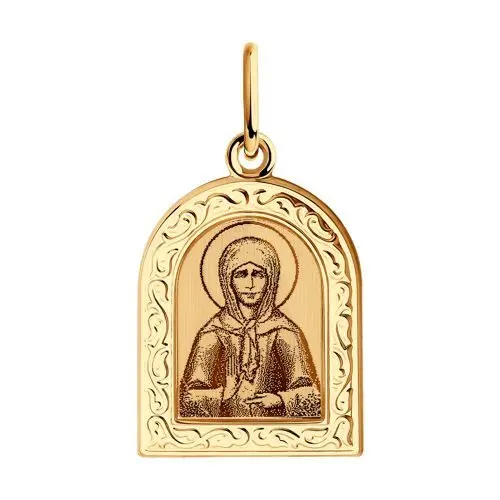 Подвеска икона из красного золота