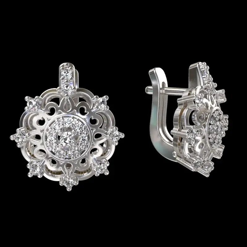 Серьги с английским замком из серебра