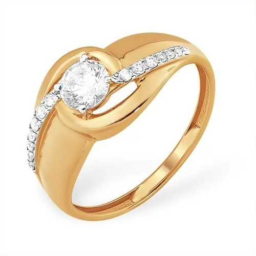 Кольцо декоративное из красного золота