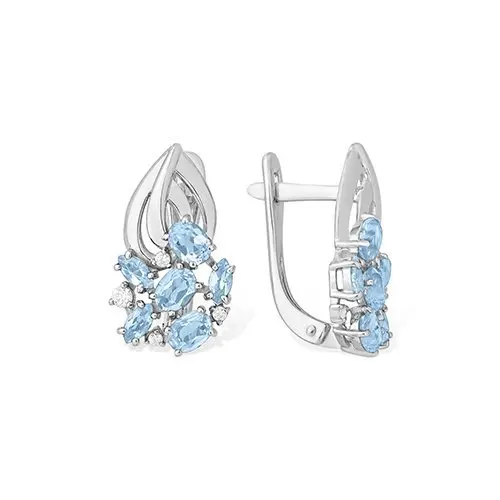 Серьги с английским замком из серебра