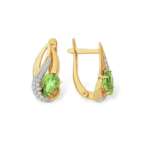Серьги с английским замком из красного золота