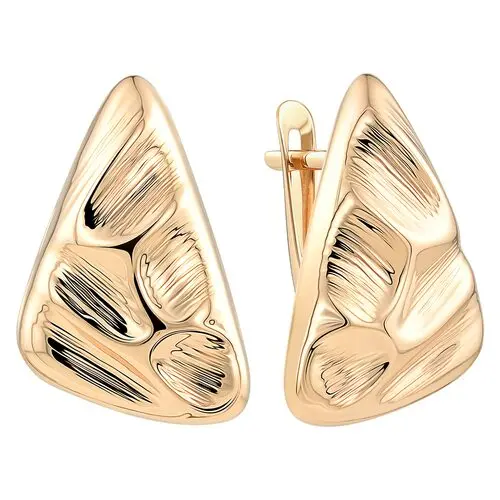 Серьги с английским замком из красного золота