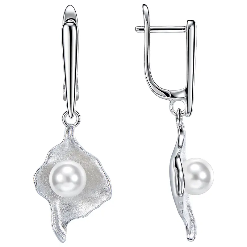 Серьги подвесные из серебра
