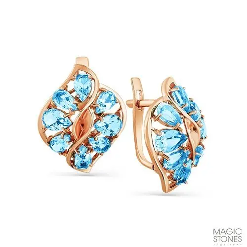 Серьги с английским замком из красного золота