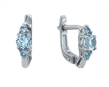 Серьги с английским замком из серебра