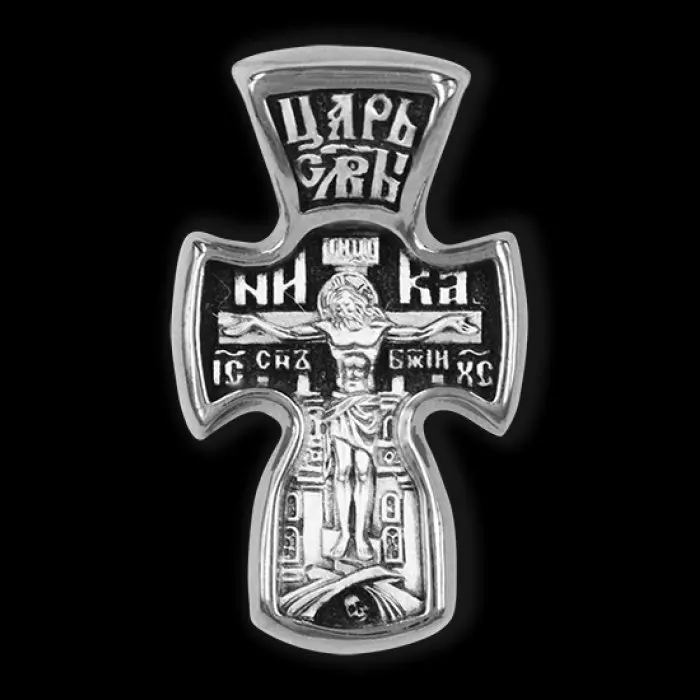 Подвеска крест из серебра