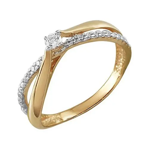 Кольцо декоративное из комбинированного золота