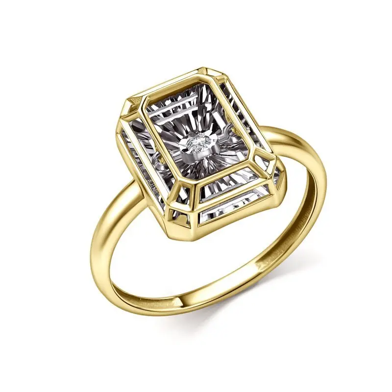 Кольцо декоративное из желтого золота