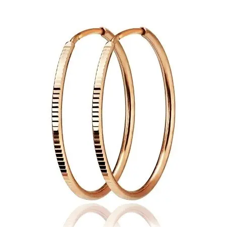 Серьги конго из красного золота