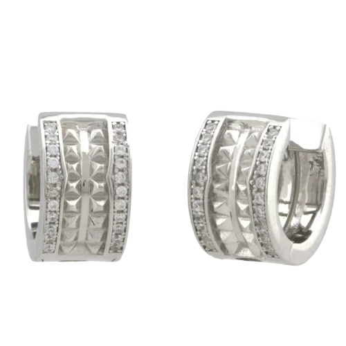 Серьги с английским замком из серебра