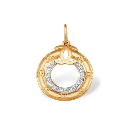 Подвеска декоративная из красного золота