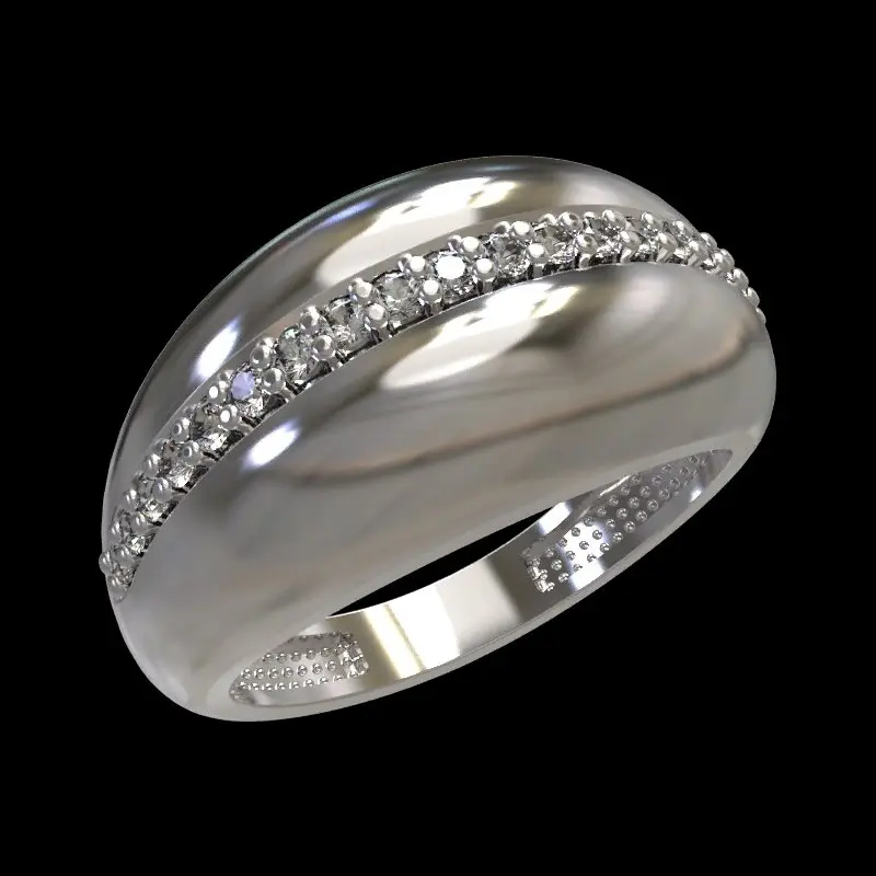 Кольцо декоративное из серебра