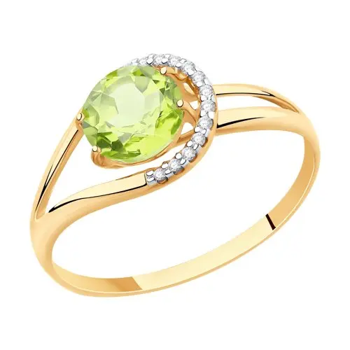 Кольцо декоративное из красного золота