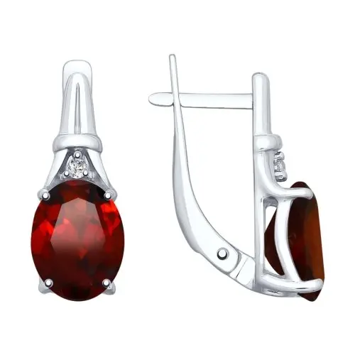 Серьги с английским замком из серебра