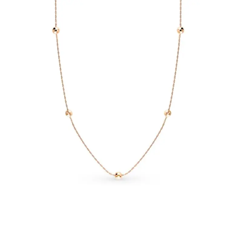 Цепь колье из красного золота